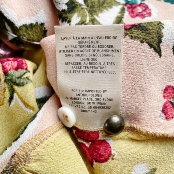 ANTHROPOLOGIE Floral Patchwork Wrap Blouse by MEADOW RUE - Picture 16 of 16